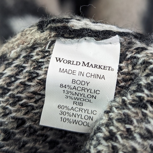 World Market Sweater Womens Oversized Brown Leopard Cheetah Tunic Pullover - Picture 8 of 11